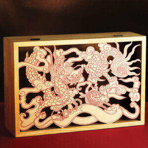 Tam Linh Hội Lộc – Premium Carved Gift Box - Image 2