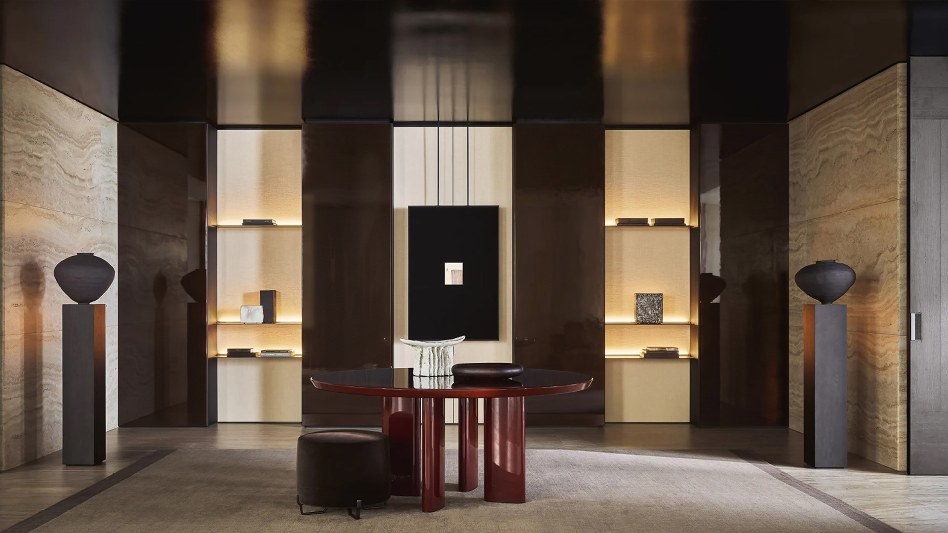 Integrated lacquer and metal surfaces for luxury interior design Nhu Hong Art